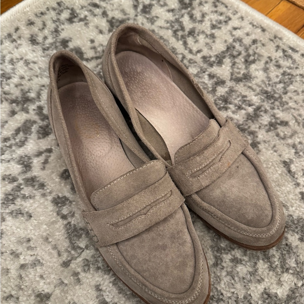 G.H. Bass & Co. Women's Suede Loafers in Taupe